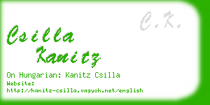 csilla kanitz business card